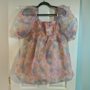 Petite small colorful babydoll dress